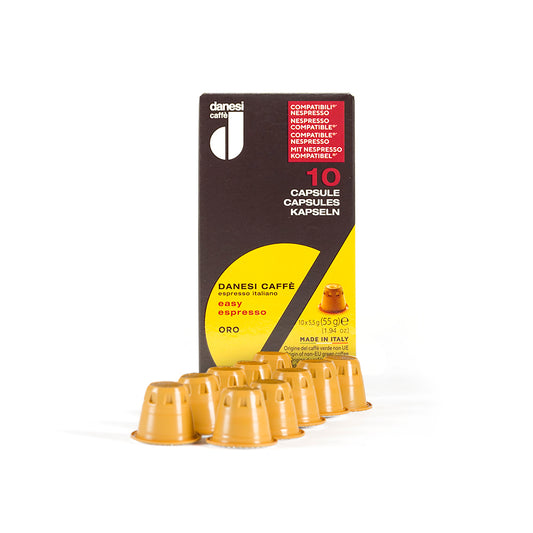 Danesi Easy Espresso Oro Nespresso Capsules - 10 x 5.5g Capsules